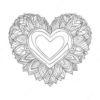 Diamond Heart Coloring Page 63383-50155