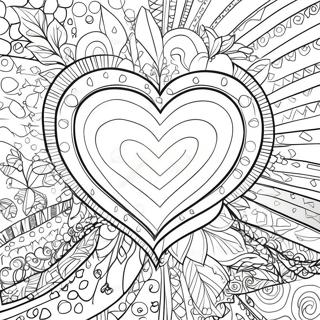 Glittering Diamond Heart Coloring Page 63384-50161