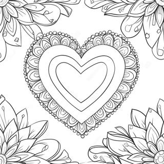 Glittering Diamond Heart Coloring Page 63384-50162