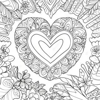 Glittering Diamond Heart Coloring Page 63384-50163