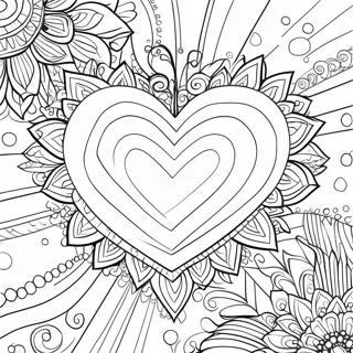 Glittering Diamond Heart Coloring Page 63384-50164