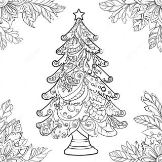 Detailed Christmas Tree Coloring Page 63413-50179