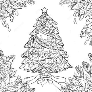 Detailed Christmas Tree Coloring Page 63413-50180