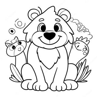 Red Colorful Animals Coloring Page 63423-50206