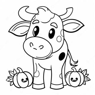 Halloween Cow Coloring Pages