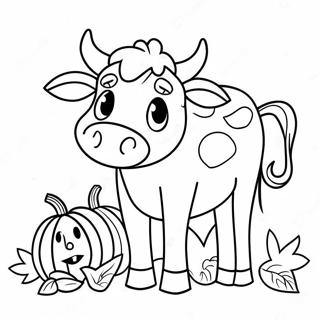 Halloween Cow Coloring Page 63433-50191