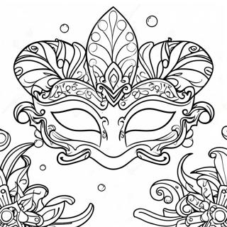 Mardi Gras Mask Coloring Pages