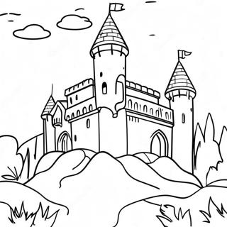 Medieval Castle Coloring Page 6350-5049