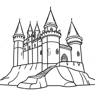 Medieval Castle Coloring Page 6350-5051