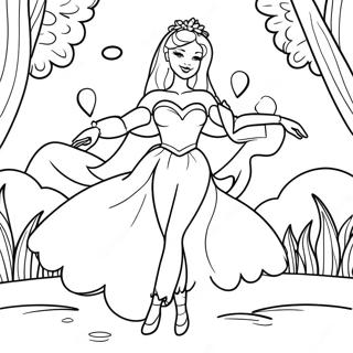 Barbie Swan Lake Coloring Page 63513-50257