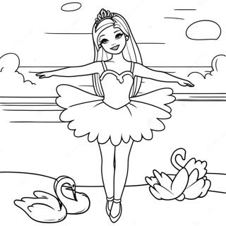 Barbie Swan Lake Coloring Page 63513-50258