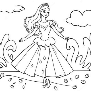 Elegant Barbie In Swan Lake Coloring Page 63514-50264