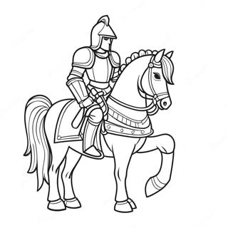 Charming Knight In Armor Coloring Page 6351-5058