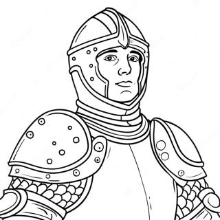 Charming Knight In Armor Coloring Page 6351-5059