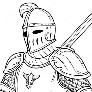 Charming Knight In Armor Coloring Page 6351-5060