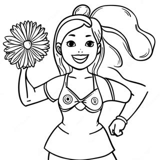 Oklahoma Sooners Cheerleader Coloring Page 63544-50278