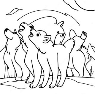 Loona Howling At The Moon Coloring Page 63554-50288