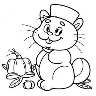 Garfield Thanksgiving Coloring Page 63583-50296