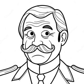 Weird Strict Dad With A Mustache Coloring Page 63593-50319