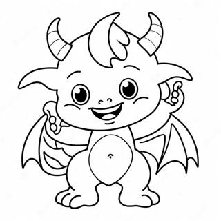 Pagini De Colorat Cu Demon Drăguț Din Desene Animate 6361-5062