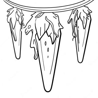 Icicle Coloring Pages