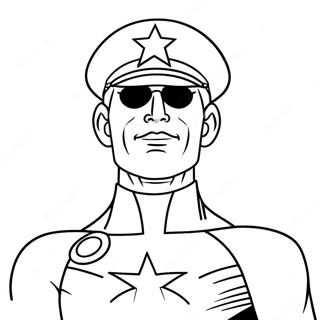 Captain Man Coloring Page 63663-50365