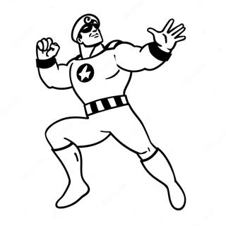 Captain Man In Action Coloring Page 63664-50388