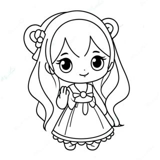 Cute Anya Anime Character Coloring Page 63694-50406