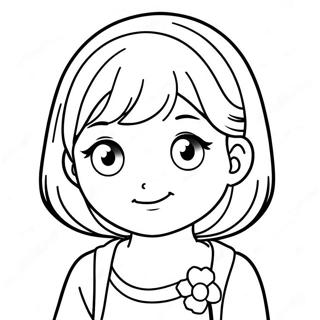 Cute Anya Anime Character Coloring Page 63694-50407