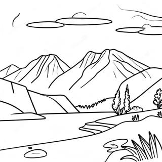 New Zealand Landscape Coloring Page 63713-50416