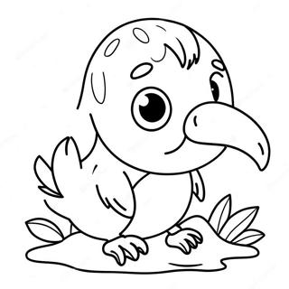 Cute Kiwi Bird Coloring Page 63714-50418