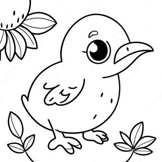 Cute Kiwi Bird Coloring Page 63714-50419