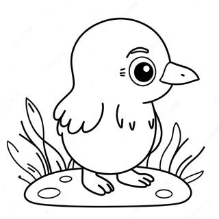 Cute Kiwi Bird Coloring Page 63714-50420