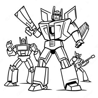 Cool Jazz Transformers In Action Coloring Page 63724-50427