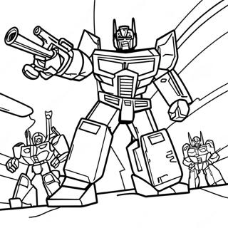 Cool Jazz Transformers In Action Coloring Page 63724-50428