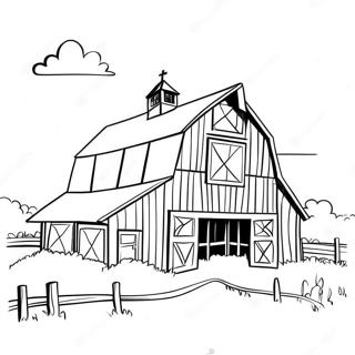 Charming Rustic Barn Coloring Page 63734-50431