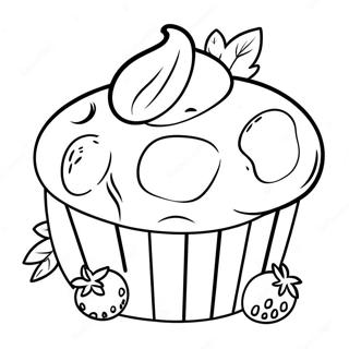 Blueberry Muffin Coloring Pages