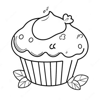 Delicious Blueberry Muffin Coloring Page 63754-50451