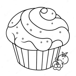 Delicious Blueberry Muffin Coloring Page 63754-50452