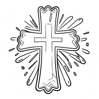 Colorful Ash Wednesday Cross Coloring Page 63824-50502