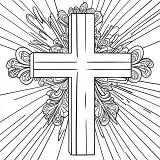 Colorful Ash Wednesday Cross Coloring Page 63824-50503