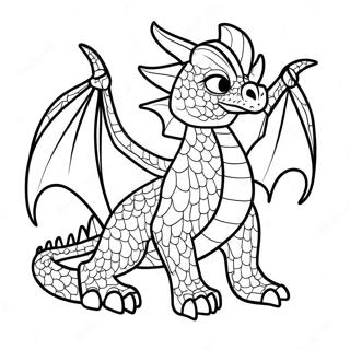 Crystal Dragon Coloring Pages