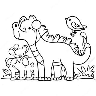 Horizontal Animal Parade Coloring Page 63884-50553