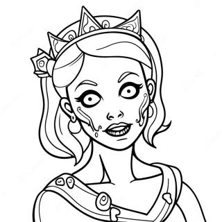 Zombie Princess Coloring Page 63893-50542