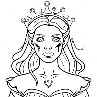 Zombie Princess Coloring Page 63893-50543