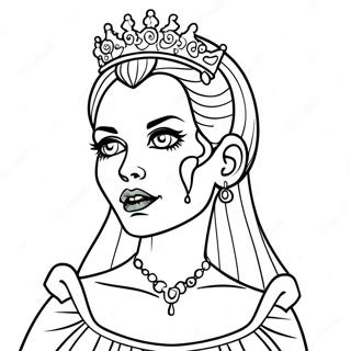 Gothic Zombie Princess Coloring Page 63894-50558