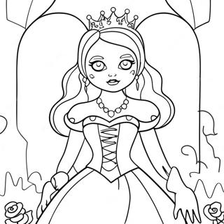 Gothic Zombie Princess Coloring Page 63894-50559