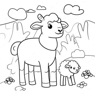 Jacob With Colorful Sheep Coloring Page 63944-50601