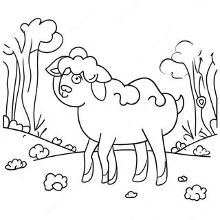 Jacob With Colorful Sheep Coloring Page 63944-50604