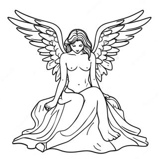 Fallen Angel Gothic Coloring Pages